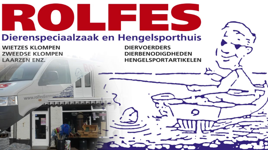 Logo en winkelbeeld van Rolfes Dierenspeciaalzaak en Hengelsporthuis